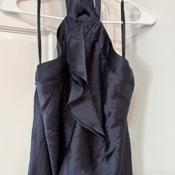 Premier Black High-Low Ruffle Evening Dress - Picture 2 of 7